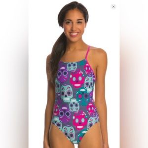 Sporti swimsuit. Worn one time. Fits like a large small or small medium.